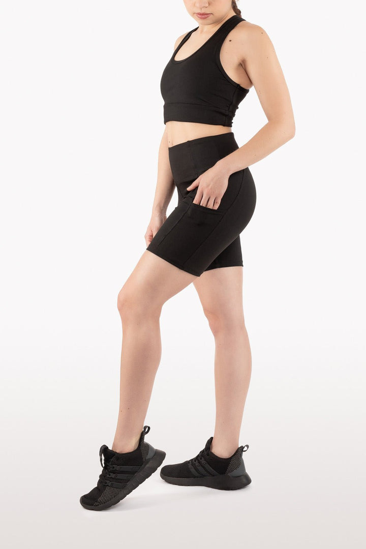 ESSENTIALS BOLSILLO BIKER SHORTS - ORN CanadaBlackXS