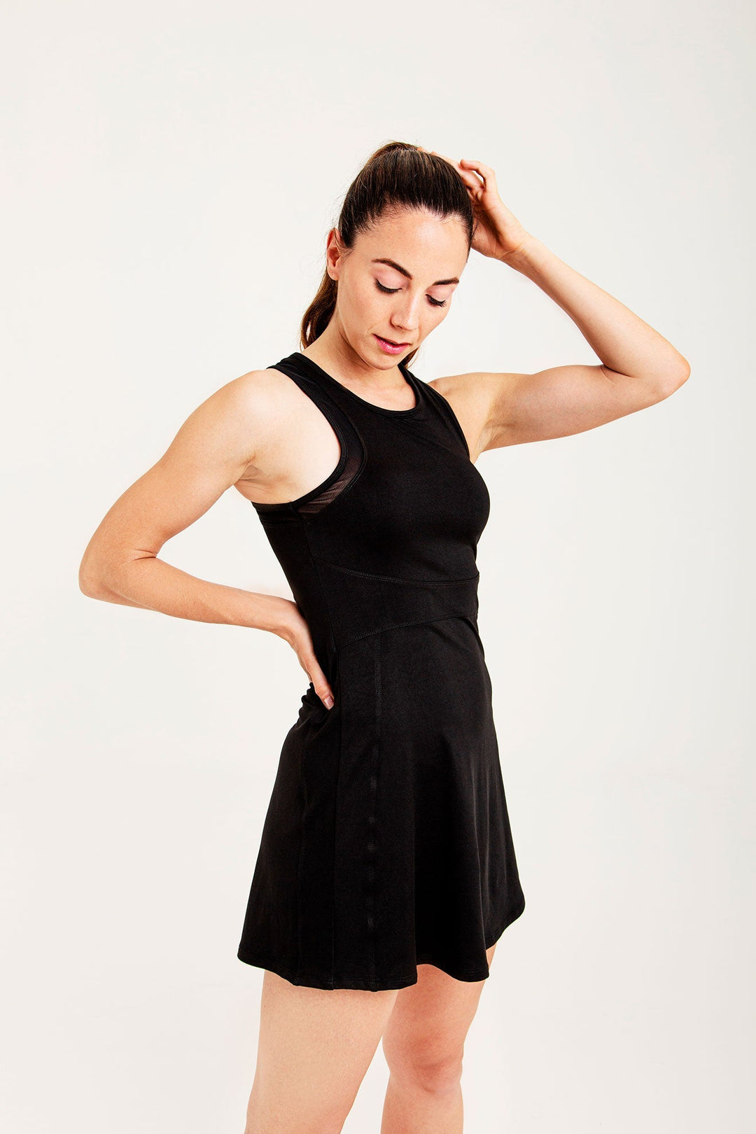 ESSENTIALS BREATHE TENNIS DRESS - ORN CanadaBlackXS